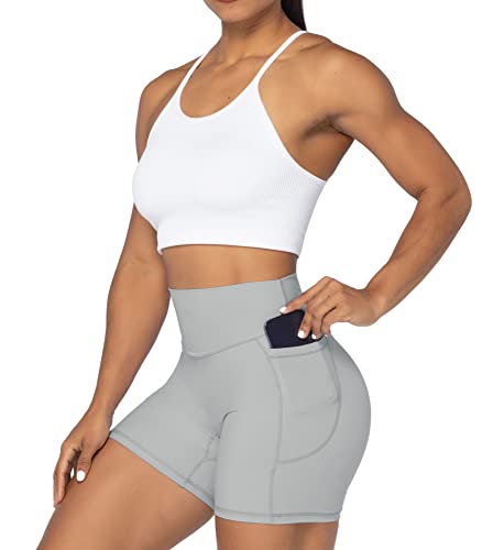 Image of Sunzel Women's Biker Shorts in High Waist Tummy Control with Deep Pockets | 3, 5 Or 8-Inch Inseam, High Waisted, No Front Seam, Side Pockets, Buttery Soft, Compression Fit, Squat Proof, Tummy Control