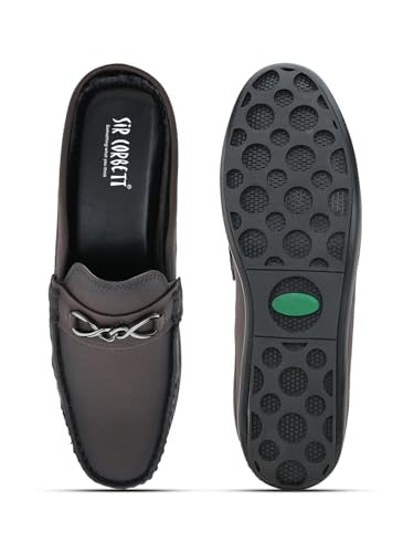 Image of SIR CORBETT Leather Back Open Loafers Shoes for Men (Size 6 to 13)