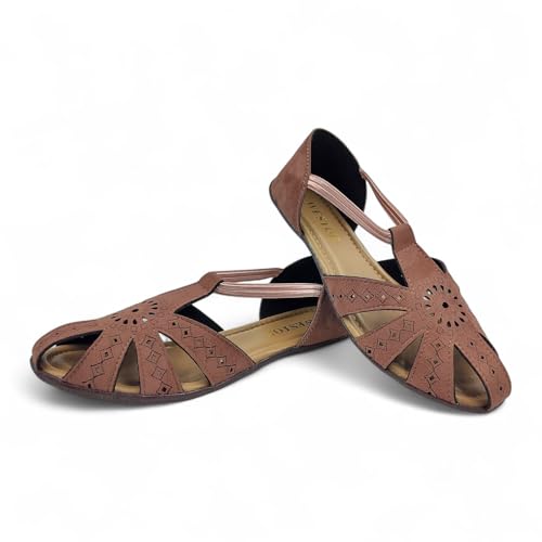 Image of Women's Flat Sole Stylish Sandal | Doctor Insole For Comfort & Durability | Arch Support | True Anti-Skid TPR Sole | Lazer Cut Design | Fashionable & Trendy (WL-04)