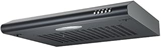 Cookology VISOR600BK 60cm Visor Cooker Hood | Kitchen Extractor Fan in Black