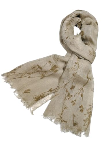 Image of Shanlin Unisex Natural Color 100% Linen Scarves for Men and Women