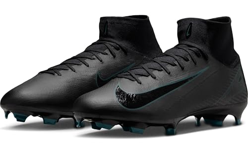Nike Mercurial Superfly 10 Pro FG High-Top Soccer Cleats (HF9433-002, Black/Deep Jungle/Black) Size 6.52