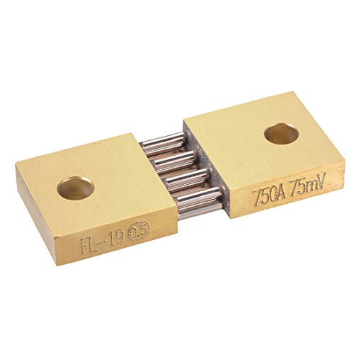 Image of uxcell Shunt Resistor 750A 75mV for DC Current Ammeter Analog Panel Meter External FL-19 Shunt Divider
