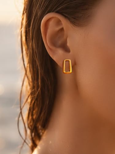 Image of Rubans Demi Fine Stainless Steel Stud Earrings Daily Gift for Women & Girls
