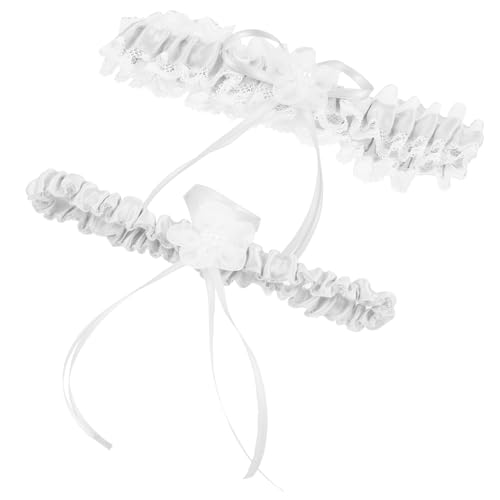 CALLARON 1 Juego Liga De Lazo Boda De Encaje Anillos Lencería De Boda Para Novia Liga De La Ligas Para Novias Corsés Joyería De Boda Pulseras De Tobillo Para Mujer Arco Cordón