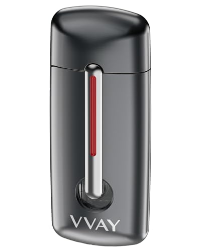 VVAY Windproof Jet Flame Lighter, Red Flame, Butane Refillable, Sold Without Gas