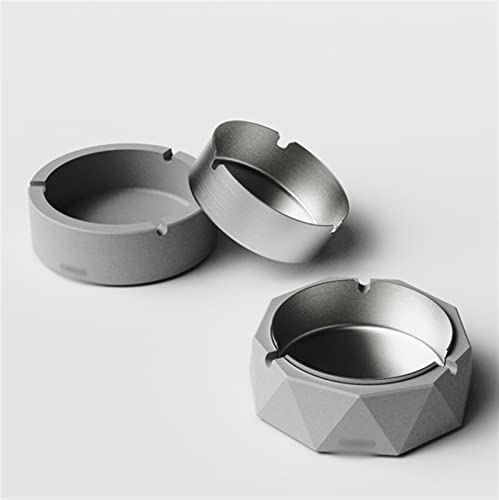 Cendrier bureau ciment gris profond acier inoxydable cigare cigarette
