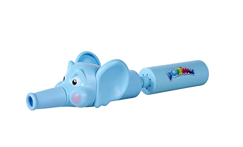 Poppimals Elefant Ballkanone (35 cm) - witziges Kinderspielzeug ab 3 Jahre, Blaue Kanone mit 20 bunten Bällen, mit Pumpmechanismus und Silikonrüssel