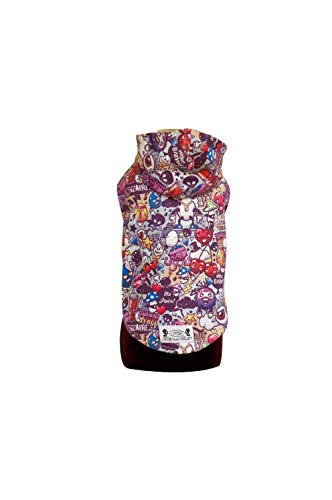 Trilly Tutti Brilli wandy Todos Brille Diego Sudadera con Capucha impresión Graffiti, Blanco, XXS