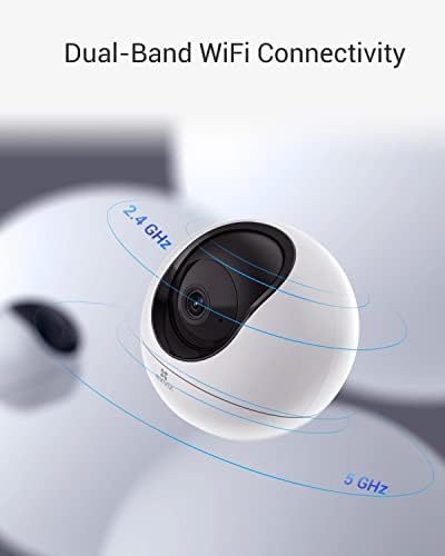 EZVIZ 2K+ AI Security Camera Indoor, AI Powered Human/Pet/Crying Detection, Starlight Colour Night Vision, Auto-Zoom Tracking, Two-way Audio&Calling, 2.4G/5G WiFi, SD Card/Cloud Storage(C6)