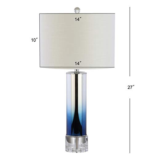Lámpara de mesa de cristal azul de 27 pulgadas miniatura 3