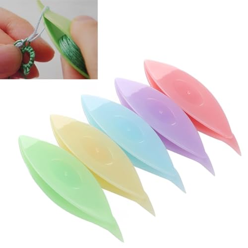 5PCS Tatting Shuttle Sets, Plastic Tatting Shuttle Sets Tatting Shuttles Lacemaking Tools for DIY Handmade Craft Crocheting Knitting(12038)