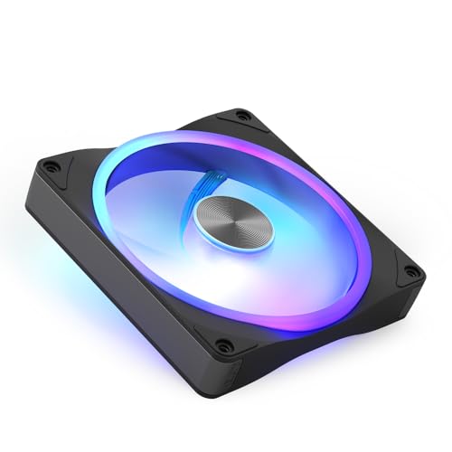 Image of NZXT F140U Ultra - 140mm PWM Multi-Zone RGB Fan - Black | 140mm Ultra RGB fan with multi-zone lighting and whisper-quiet PWM cooling. Premium build, CAM-synced RGB.