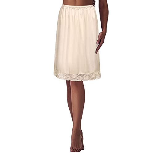 Image of 1 Pack Lace Half Slip Underskirt Half Slips for Under Dresses Skirt Extenders Womens Anti Static Half Slip