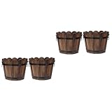 Petite jardinière : avec la conception de drainage fond, permet à vos plantes et légumes de mieux respirer, pots de fleurs en bois