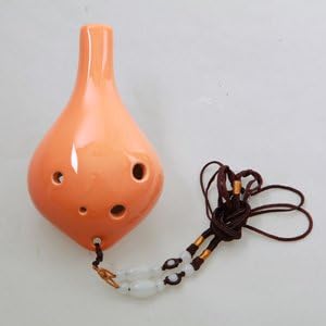 Harmony Alto C 6 Holes Ceramic Ocarina - Easy to Learn, Good for Beginner & Great Gift! Linn's Arts! (Jade Crackle)