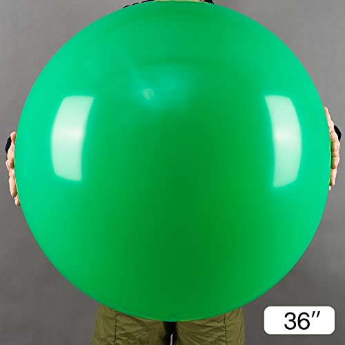 Image of PartyWoo Green Balloons 4pcs 36 Inch Green Latex Helium Balloons for Birthday Baby Shower Graduation Engagement Wedding Dinosaur Jungle Golf Football Baseball Theme Party Decorations Green-Y24