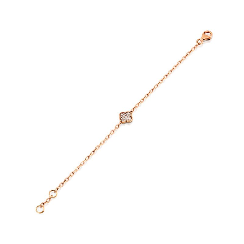 Image of Lucky Charm Clover Bracelet for Women | 925 Sterling Silver with 18K Gold Plating | Adjustable & Anti-Tarnish | Stylish Designer-Inspired Jewelry
