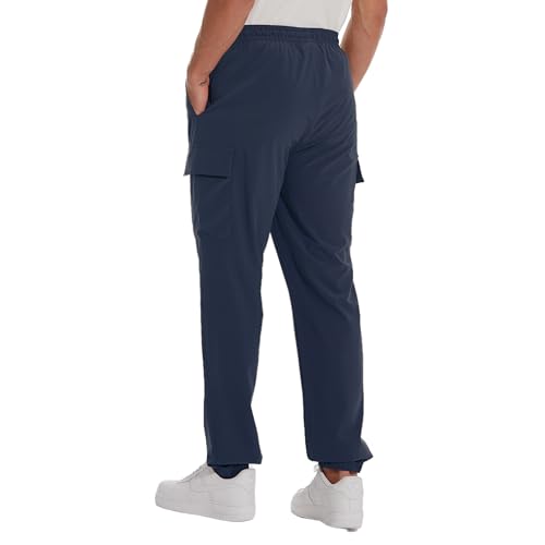 Men's 34"/36" Inseam Cool Lightweight Cargo Athletic Pants Fast Dry UPF50 Joggers3