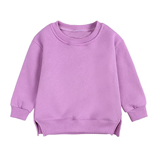 Boys Sweatshirt Long Sleeve Crewneck Pullover Toddler Kids Casual Loose Soft Active Pullover T-Shirt Basic Sweatshirt