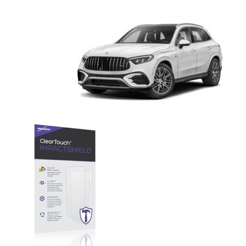 BoxWave Screen Protector Compatible With Mercedes-Benz 2024 AMG GLC SUV Instrument Display (12.3 in) - ClearTouch ImpactShield (2-Pack), Impenetrable Screen Protector Flexible Film