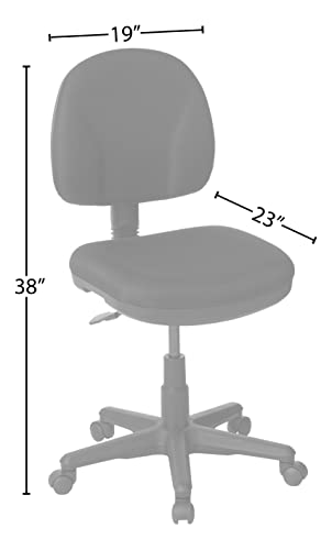 Office Star Pneumatic Sculptured Office Task Chair With Thick Padded Seat And Built-In Lumbar Support, Black #TOP4