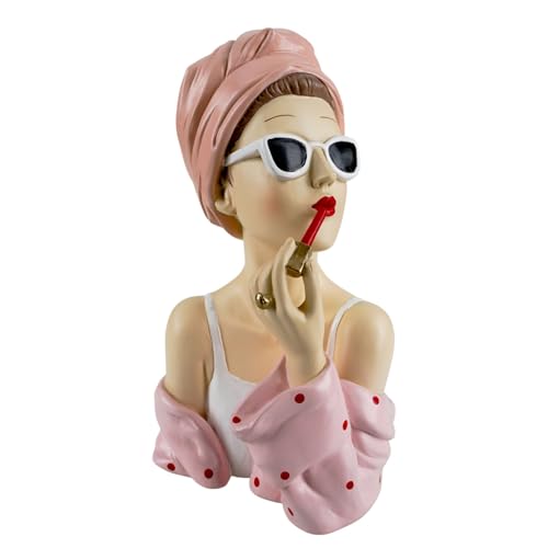 formano Deko Büste Dame modern Dekofigur Frauenbüste Polyresin Handbemalt 27 cm Stilvolle...