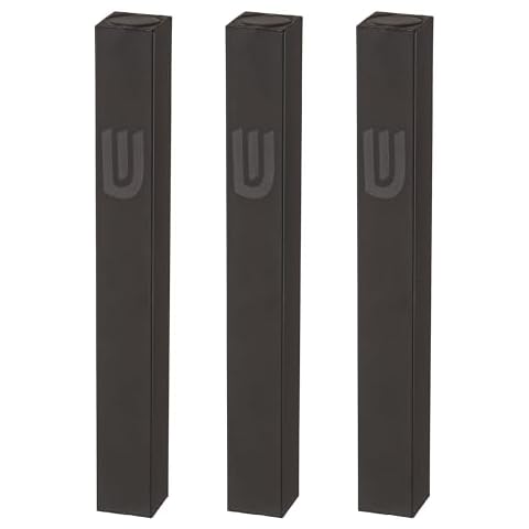 MASORET 3* Aluminum Mezuzah Case - Black Matte Tone Modern Design 5" 12cm Hebrew Parchment Scroll Case Cover