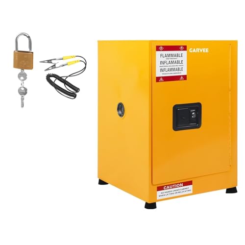 Image of Garvee 17 in x 17 in x 18 in Flammable Cabinet, Hazardous Storage Cabinet Adjustable Shelf Flammable Storage Cabinet