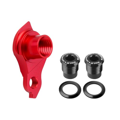 TerchPilet Universal Derailleur Hanger Replacement for SRAM UDH CNC Aluminum Rear Derailleur Hanger with Reverse-Thread Bolts Compatible with Road Gravel MTB E-MTB Frames Designed for UDH Red