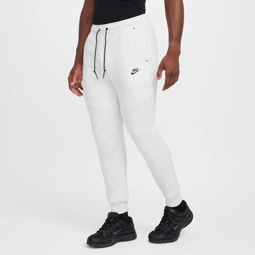 Nike Tech Men's Fleece Joggers (HV0959-051, Birch Heather/Black)2