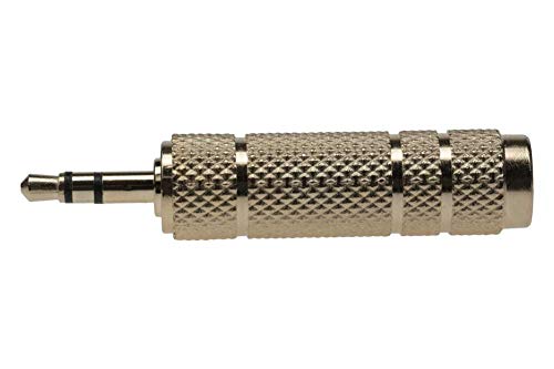 Adaptador de audio estéreo 3.5mm macho a 6.35mm hembra miniatura 2