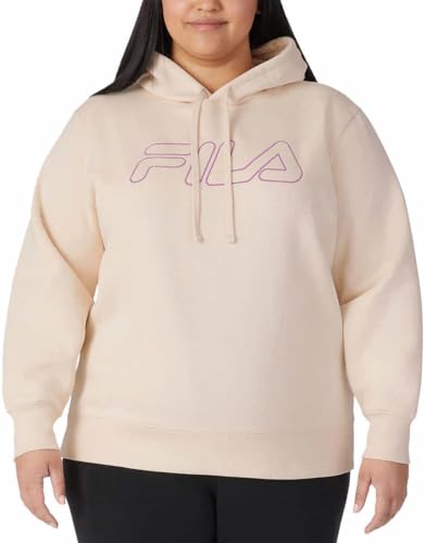 Sweat Fila femme XL sable avec capuche en molleton doux confortable