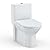 FinerFurnis One-Piece Toilet Elongated with Dual Flush 0.8/1.28 GPF, 16" Comfort Height, Soft-Close Seat, Durable Ceramic, Universal 12" Rough-In, Modern Design