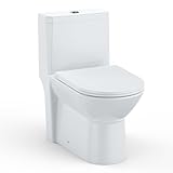 One-Piece Toilet, Dual Flush 0.8/1.28 GPF Water-Saving Design, Comfort Height, Ceramic Bowl, 12-Inch Rough-In for Easy Installation
