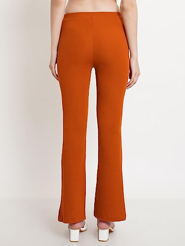 Image of POPWINGS Casual Solid Regular Fit Solid Trouser for Women || Pull On Trouser for Women || Semi-Formal Work Women Trouser for Summer || Stylish Western Trouser