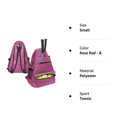 Layway Tennis Backpack For Men Women,Tennis Rackets Bag To Carry Racquets Of Racquetball, Squash,Badminton,Pickleball And Other Travel Sport Accessories (Rose Red - B) #TOP7