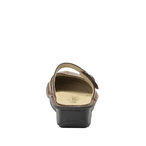 Image of Alegria Women Kamila - Timeless Comfort, Arch Support and Style for Everyday Elegance - Nursing and Healthcare Professionals Slip-Resistant Mules - Open Back Leather Comfort Walking Clog Shoes