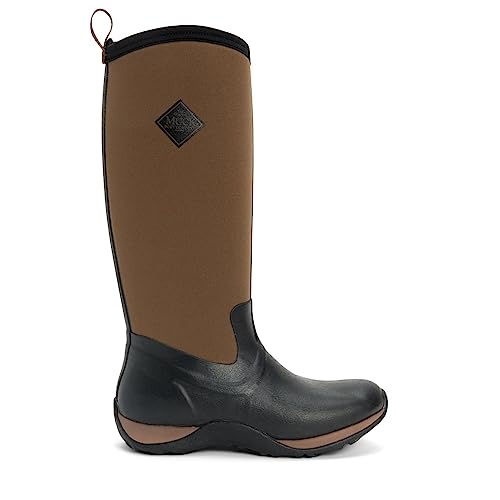Muck Boots Women's Arctic Adventure, Damen Gummistiefel, Schwarz (Black/tan), 42 EU