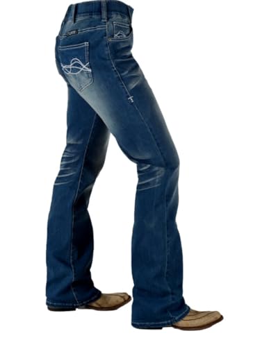 Cowgirl Tuff Women's Pull-on Shattered Jeans & Cooling Towel Bundle3