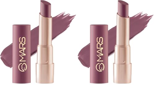 Image of MARS Creamy Matte Long Lasting Lipstick for Women | Creamy Lipstick | Single Swipe Application | Smooth & Light Weight (3.2 gm) (14-Sinful Salsa) (Pack of 2)