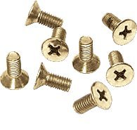 CRL Polished Brass Phillips 6 mm x 15 mm Cover Plate Flat Head Screws - Package