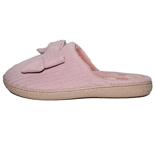 Millffy Cotton Knit Slipper Bow Terry Clog Memory Foam Indoor Slippers Soft Plush Anti-Skid House Shoes4