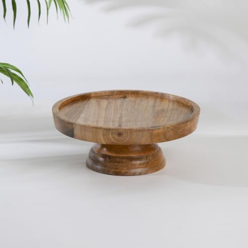 Wooden Cake Stand, Wood Pedestal Stand,Cake Display Stand,Round W...
