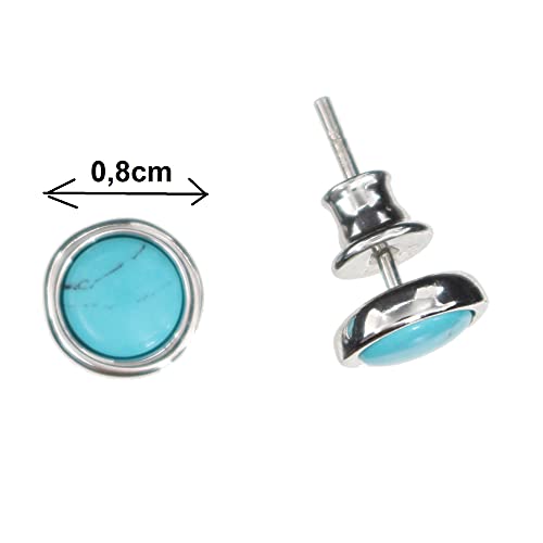 Moderni orecchini rotondi in argento sterling