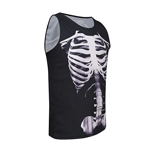 GRAJTCIN Skeleton Shirt Athletic Cool Workout Gym Vests Sleeveless Muscle Tank Tops for Men3