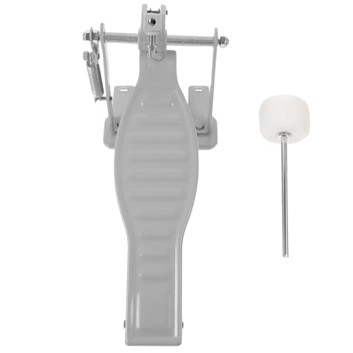 TOKIDNY Pedal de Bombo para Batería Profesional Accesorio de Pedal Simple de Metal Plateado Repuesto para Kit de Batería Pieza Resistente para Músicos y Percusionistas