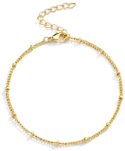 Image of Extra Large Anklets for Women Waterproof, 14K Gold Plated Stack Anklets for Women Plus Size, 10 inch+2 inch Non Tarnish Large Ankle Bracelets for Women, Summer Big Ankles Set, Beach Bikini Vacation Jewelry