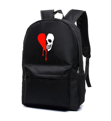 Gothic Broken Heart Skull Drip Unisex Classic Canvas Backpack for School Bookbag Laptop Bag