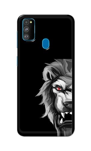 Image of PRINTFIDAA Printed Hard Back Cover Case for Samsung Galaxy M30s | Samsung Galaxy M21 | Samsung M21 2021 Edition Back Cover (Angry Lion) -112